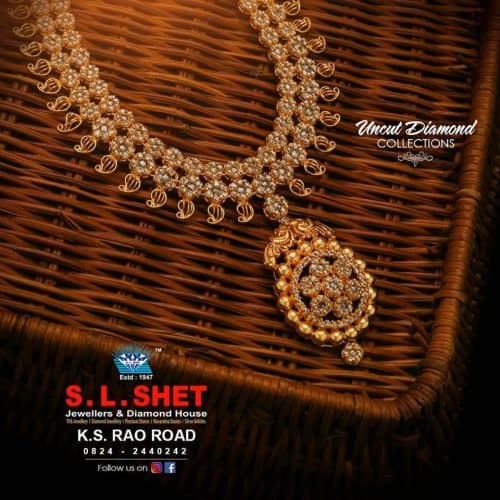 Uncut diamond necklace
