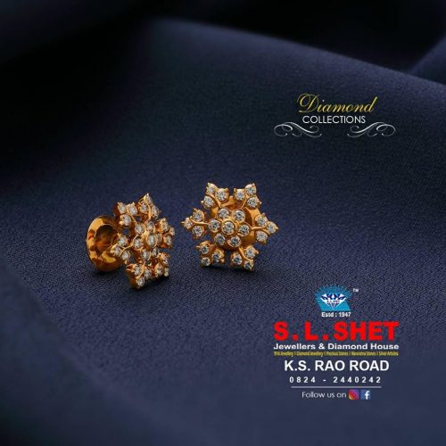 Diamond stud earrings